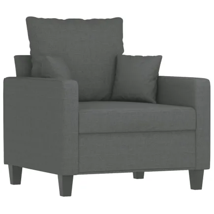 Fauteuil Gris foncé 60 cm Tissu 2