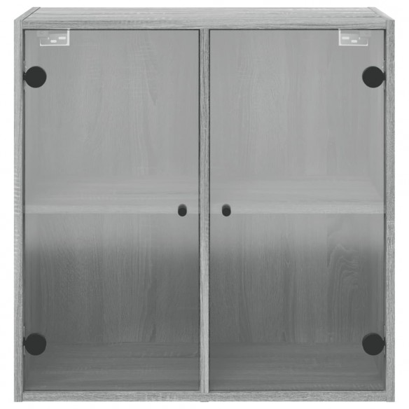 Armoire murale avec portes en verre sonoma gris 68x37x68,5 cm