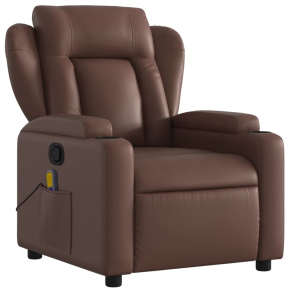 Fauteuil de massage inclinable Marron Similicuir