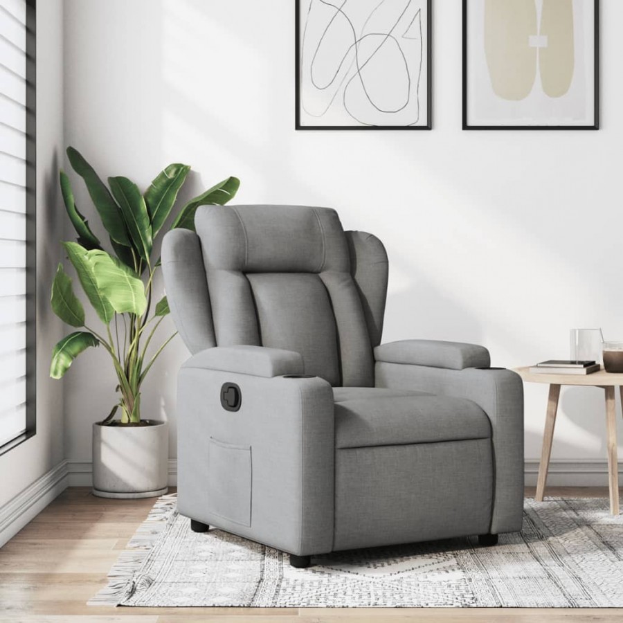 Fauteuil inclinable Gris clair Tissu