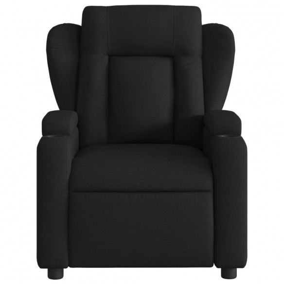 Fauteuil de massage inclinable Noir Tissu