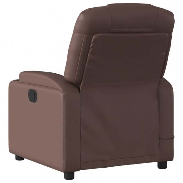 Fauteuil de massage inclinable Marron Similicuir