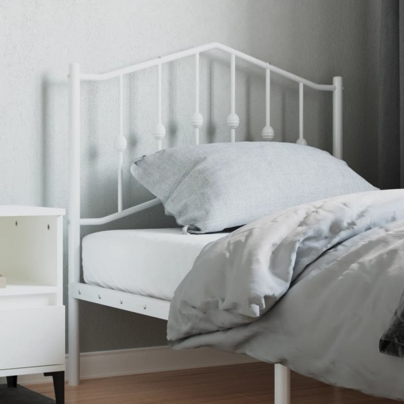 Tête de lit métal blanc 90 cm