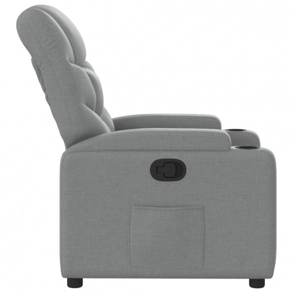 Fauteuil inclinable Gris clair Tissu