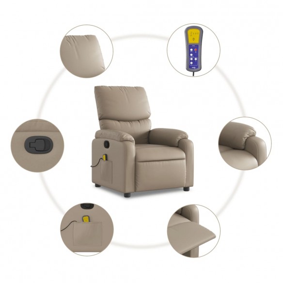 Fauteuil de massage inclinable Cappuccino Similicuir