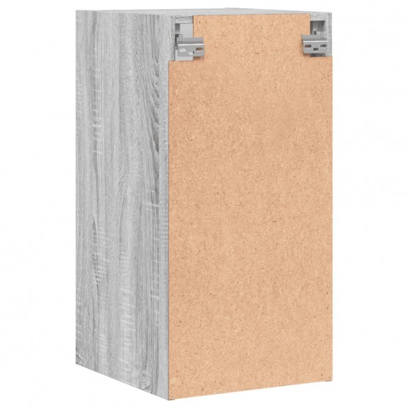 Armoire murale avec portes en verre sonoma gris 35x37x68,5 cm