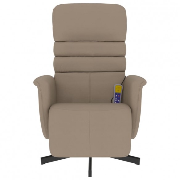 Fauteuil inclinable de massage repose-pieds cappuccino