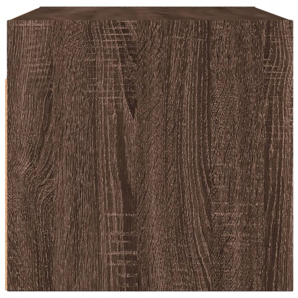 Armoires murales portes vitrées 2 pcs chêne marron 68,5x37x35cm