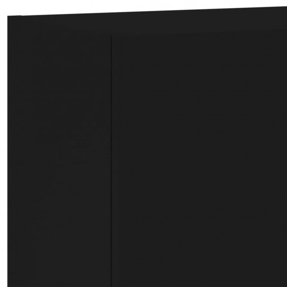 Meuble TV mural noir 40,5x30x90 cm bois d'ingénierie