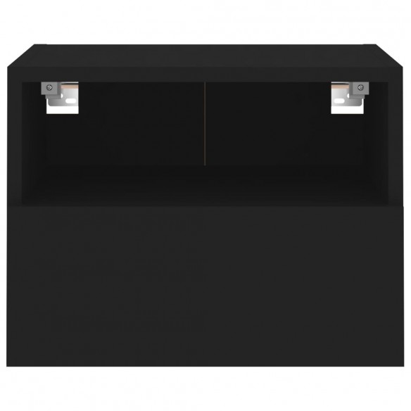 Meubles TV muraux 2 pcs noir 40x30x30 cm bois d'ingénierie