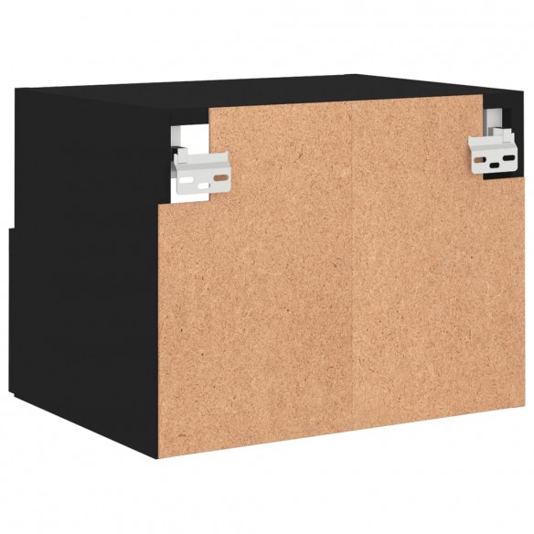 Meubles TV muraux 2 pcs noir 40x30x30 cm bois d'ingénierie