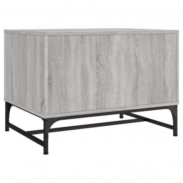 Table basse avec portes en verre sonoma gris 68,5x50x50 cm
