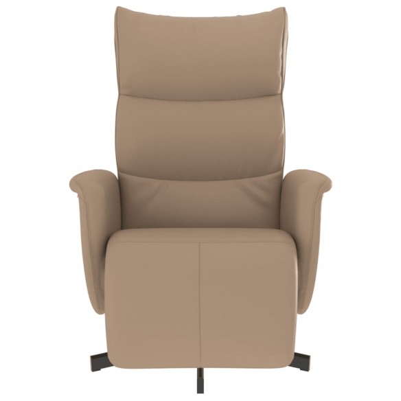 Fauteuil inclinable avec repose-pieds cappuccino similicuir