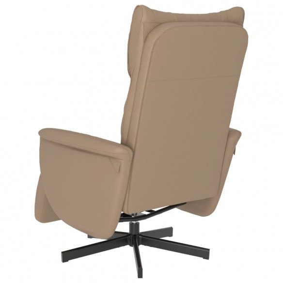 Fauteuil inclinable avec repose-pieds cappuccino similicuir