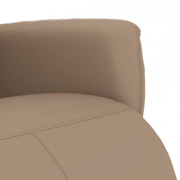 Fauteuil inclinable avec repose-pieds cappuccino similicuir