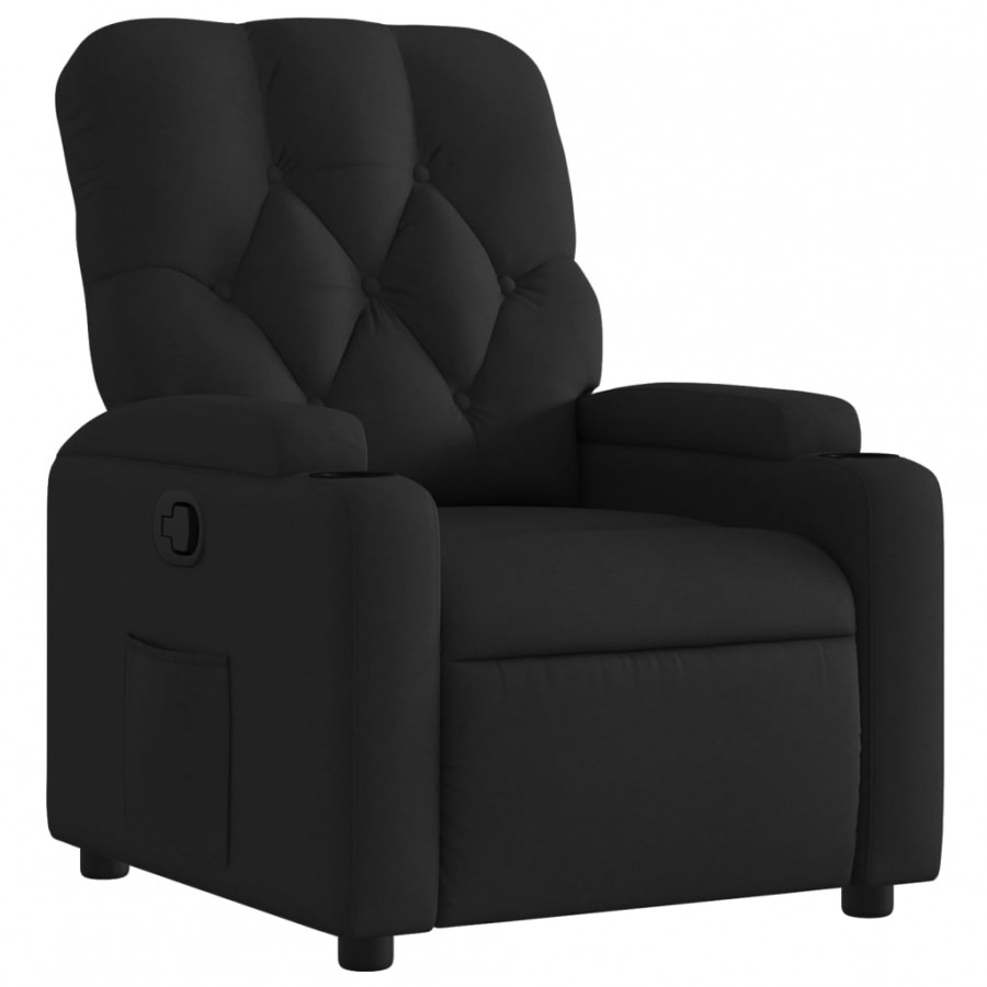 Fauteuil inclinable Noir Tissu Fauteuil inclinable Noir Tissu