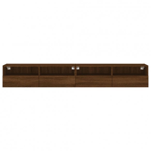 Meubles TV muraux 2pcs chêne marron 100x30x30cm bois ingénierie