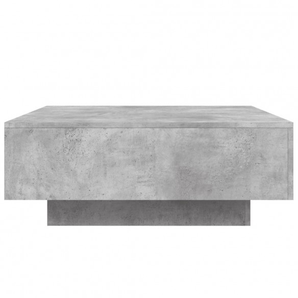 Table basse gris béton 80x80x31 cm bois d'ingénierie