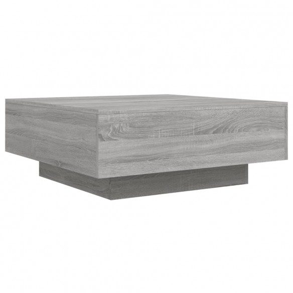 Table basse sonoma gris 80x80x31 cm bois d'ingénierie