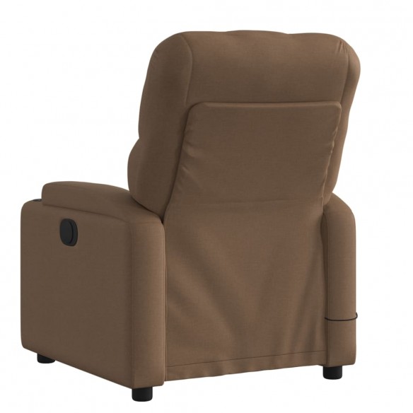 Fauteuil de massage inclinable Marron Tissu