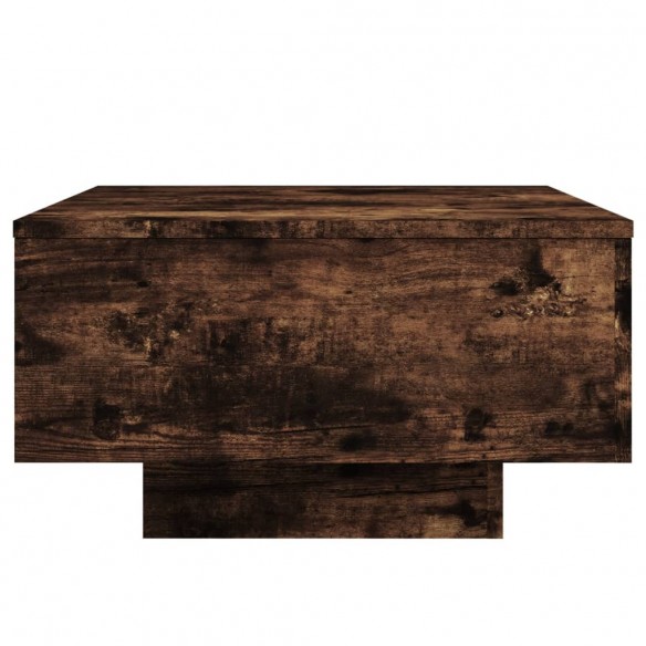 Table basse chêne fumé 55x55x31 cm bois d'ingénierie