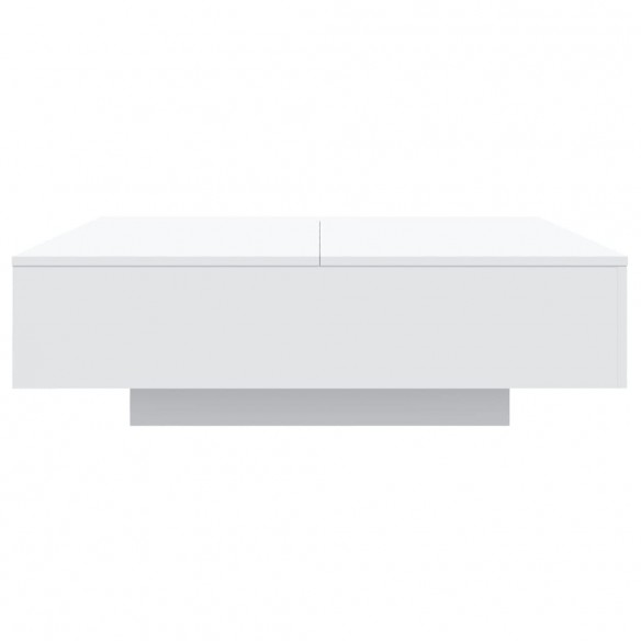 Table basse avec lumières LED blanc 100x100x31 cm