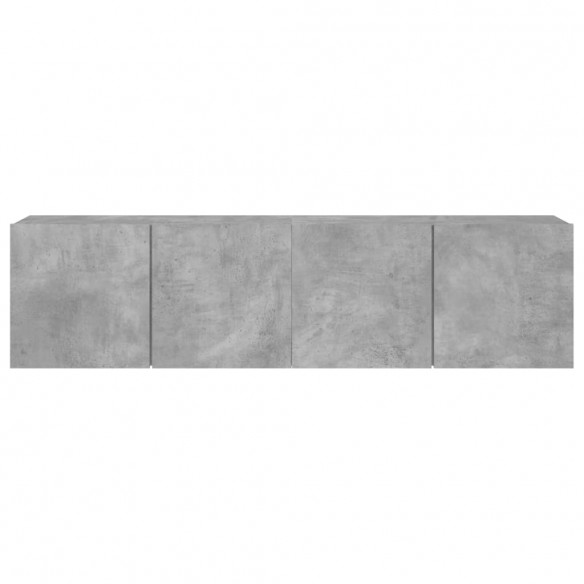 Meubles TV muraux 2 pcs gris béton 80x30x41 cm