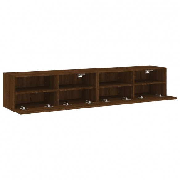 Meubles TV muraux 2 pcs chêne marron 80x30x30cm bois ingénierie