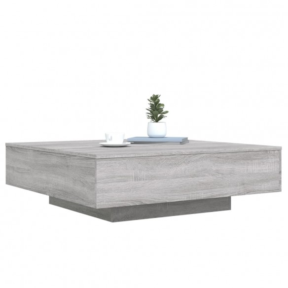 Table basse sonoma gris 100x100x31 cm bois d'ingénierie