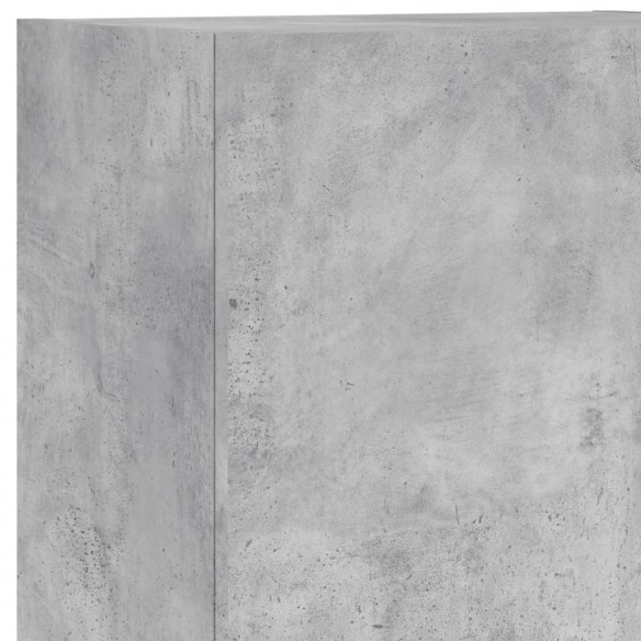 Unités murales TV 5 pcs gris béton bois d'ingénierie