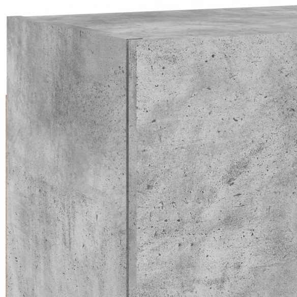 Unités murales TV 5 pcs gris béton bois d'ingénierie