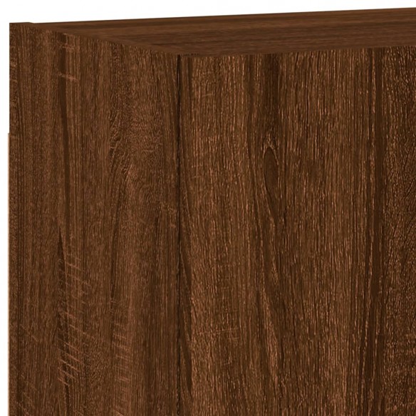 Unités murales TV 4 pcs chêne marron bois d'ingénierie