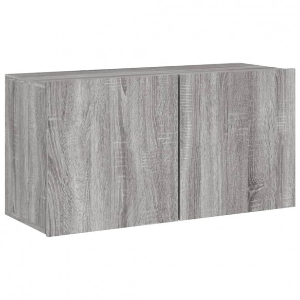 Unités murales TV 6 pcs sonoma gris bois d'ingénierie