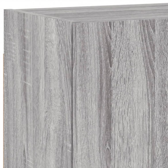 Unités murales TV 6 pcs sonoma gris bois d'ingénierie