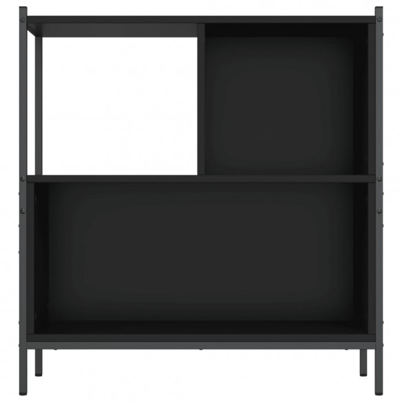 Bibliothèque noir 72x28x77,5 cm bois d'ingénierie