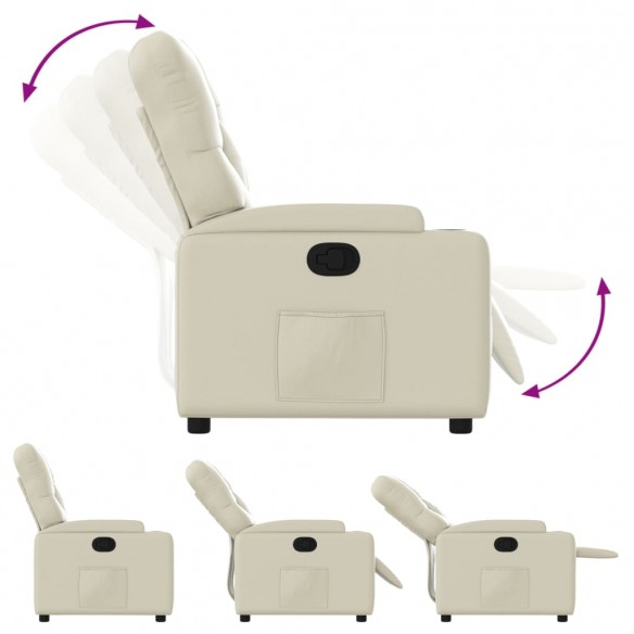 Fauteuil inclinable Crème Similicuir