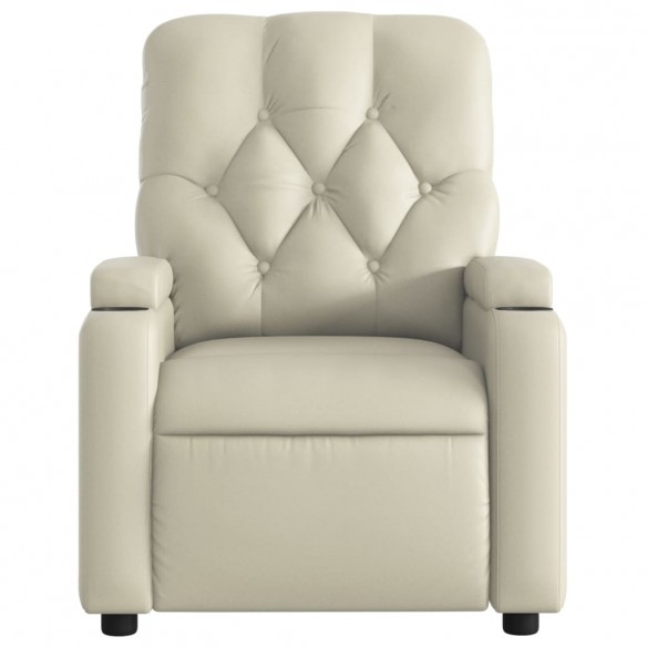 Fauteuil inclinable Crème Similicuir