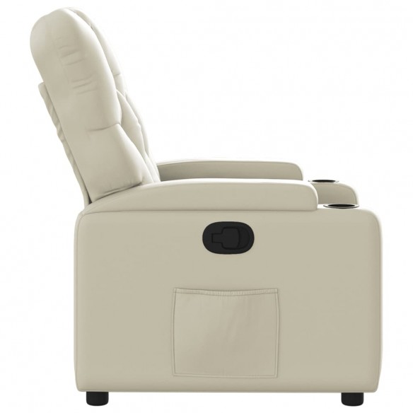 Fauteuil inclinable Crème Similicuir