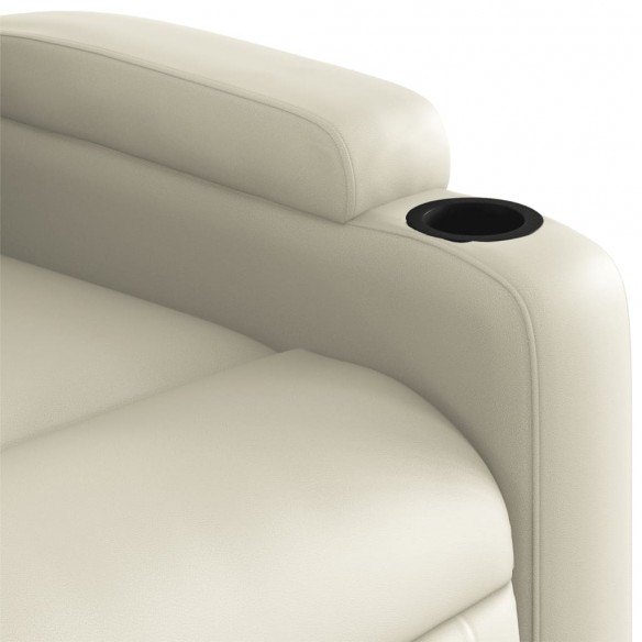 Fauteuil inclinable Crème Similicuir