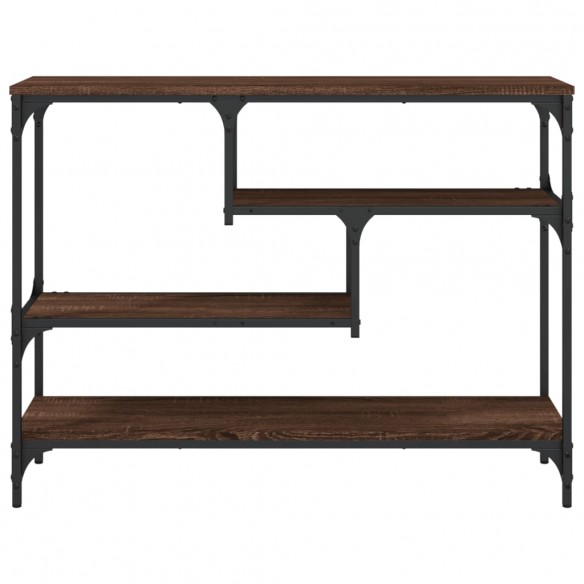 Table console chêne marron 100x30x75 cm bois d'ingénierie