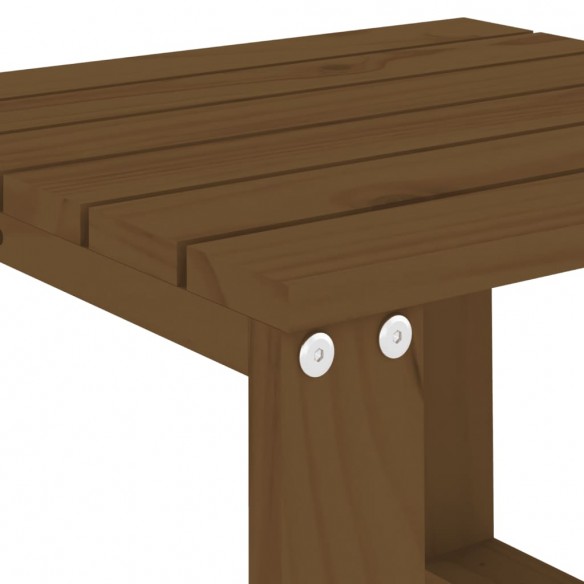 Table d'appoint jardin marron miel 40x38x28,5cm bois massif pin