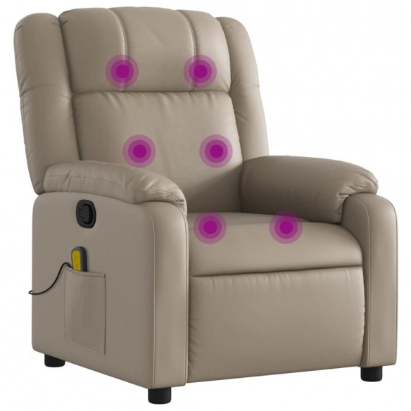 Fauteuil de massage inclinable Cappuccino Similicuir