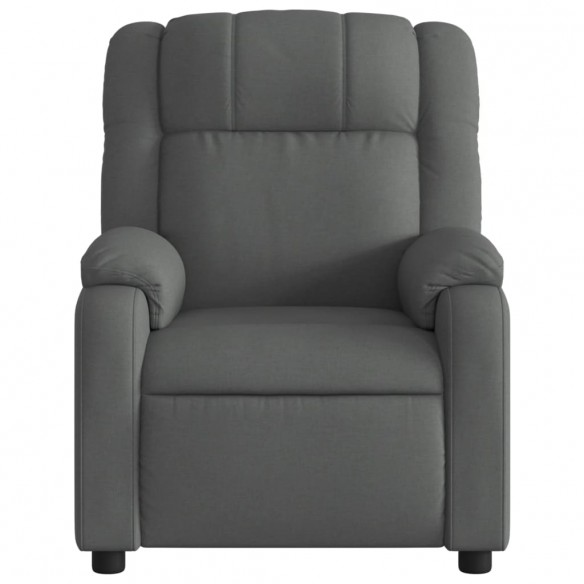 Fauteuil de massage inclinable Gris foncé Tissu