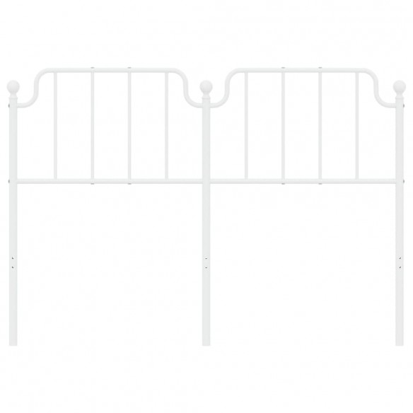 Tête de lit métal blanc 135 cm