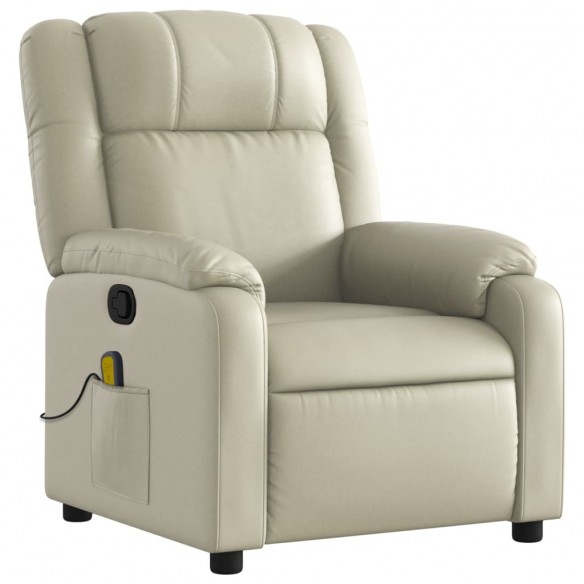 Fauteuil inclinable Crème Similicuir