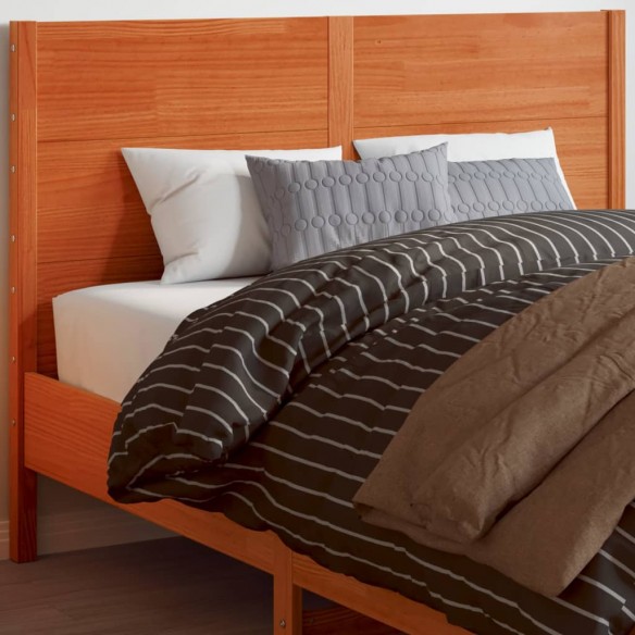 Tête de lit cire marron 135 cm bois massif de pin