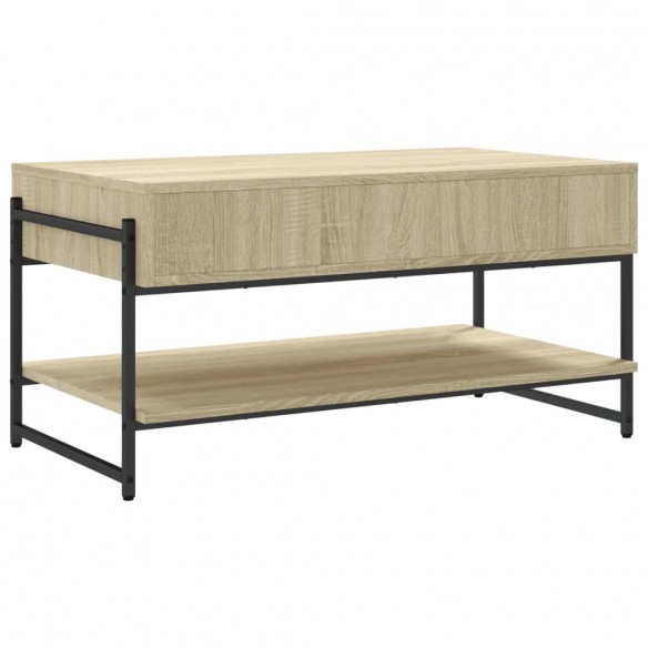 Table basse chêne sonoma 90x50x45 cm bois d'ingénierie
