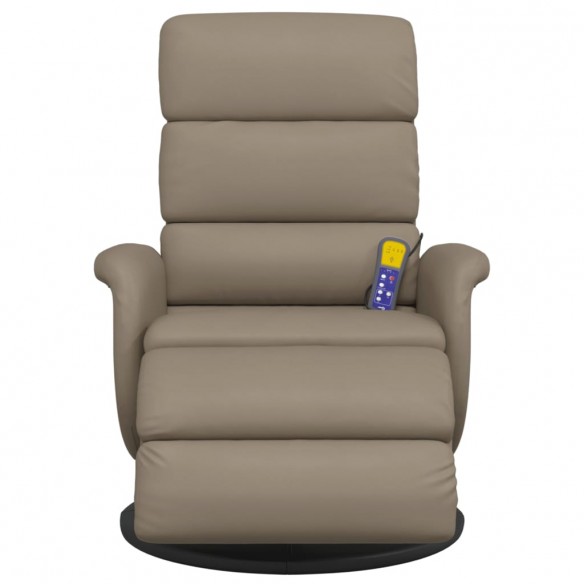 Fauteuil inclinable de massage repose-pieds cappuccino