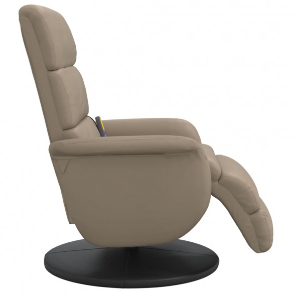 Fauteuil inclinable de massage repose-pieds cappuccino