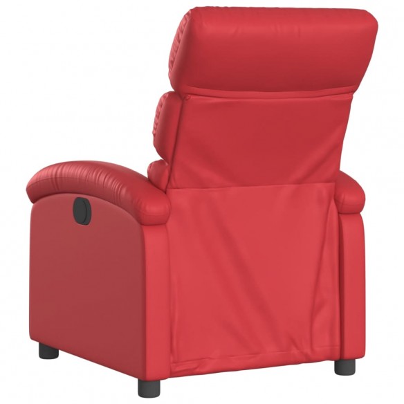 Fauteuil inclinable électrique Rouge Similicuir